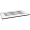 Ekena Millwork Vertical Surface Mount PVC Gable Vent: Non-Functional, w/ 3-1/2"W x 1"P Standard Frame, 26"W x 16"H GVPVE26X1601SN - alternate 4
